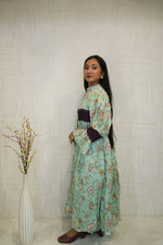 Floral Anarkali Kurta with Lace Detailing