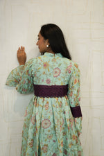 Floral Anarkali Kurta with Lace Detailing