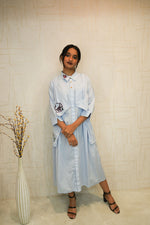 Handcrafted Pastel Bloom Midi Onepiece