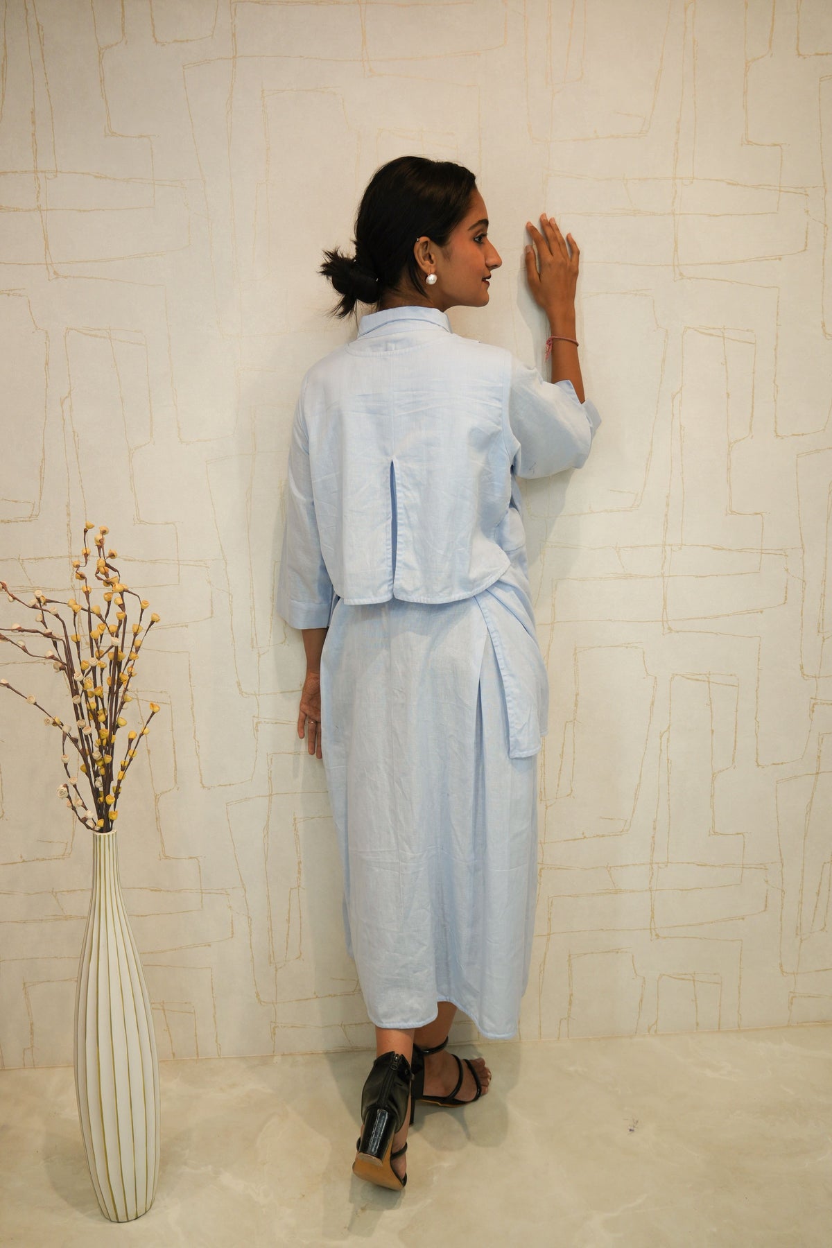 Handcrafted Pastel Bloom Midi Onepiece