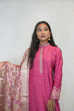 Embroidered Anarkali 3-Piece Set