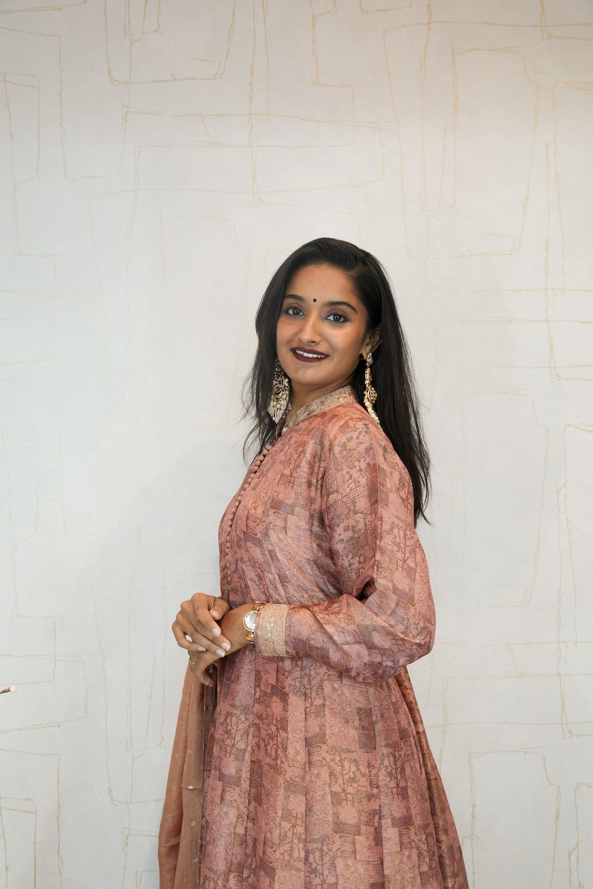 Zari Embroidered Anarkali Suit Set