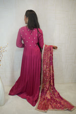 Magenta Royale Anarkali Suit Set