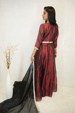 Maroon Gown with Dupatta