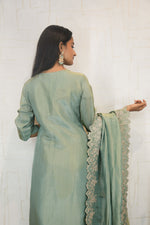 Sage Green Embroidered Suit Set