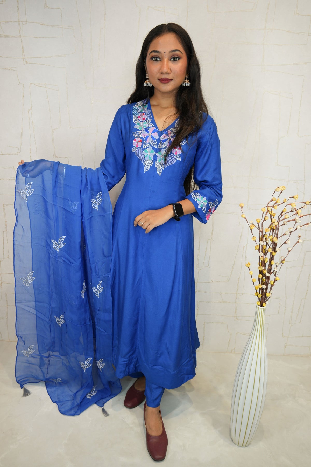Embroidered Kurta Set with Dupatta