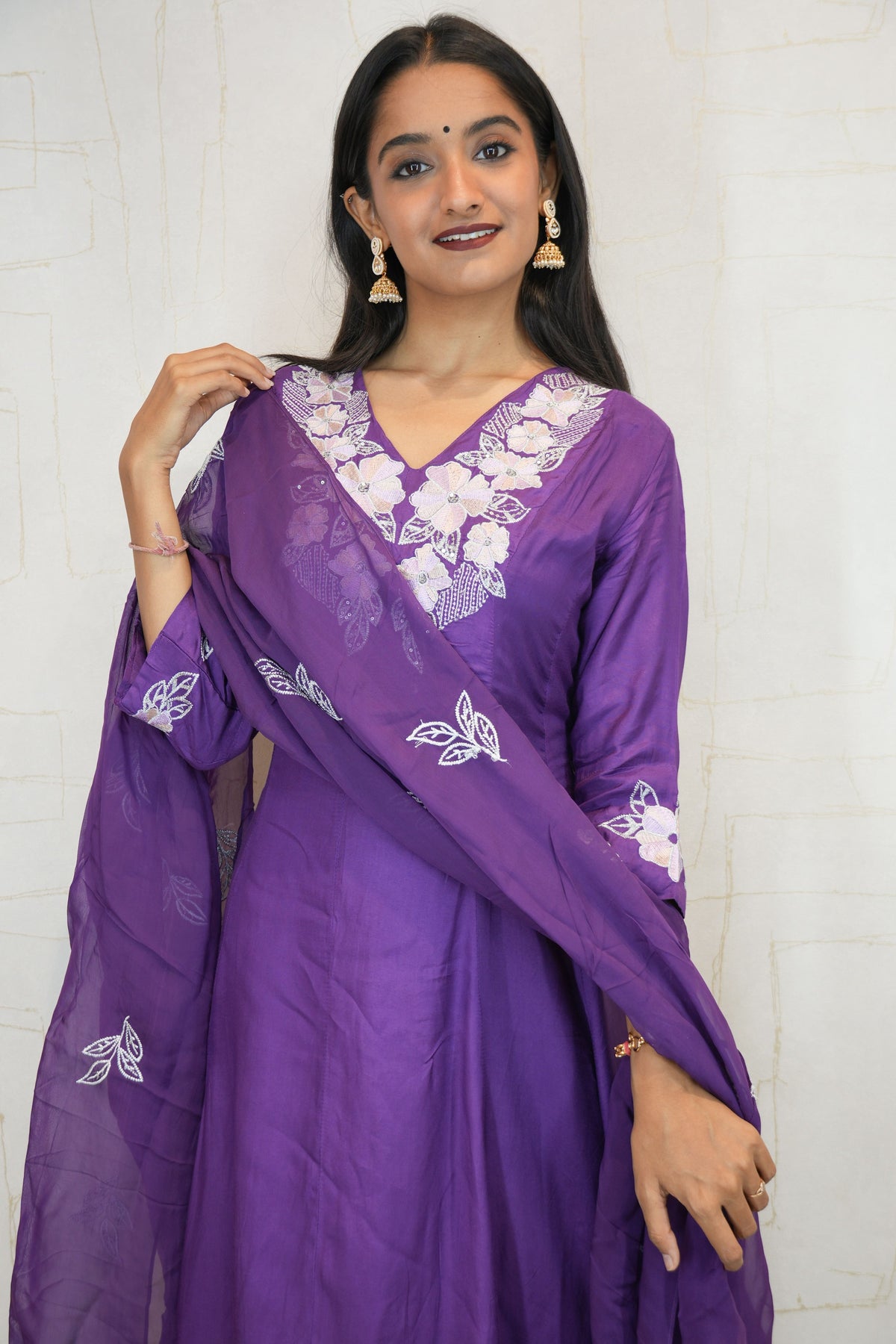 Embroidered Kurta Set with Dupatta