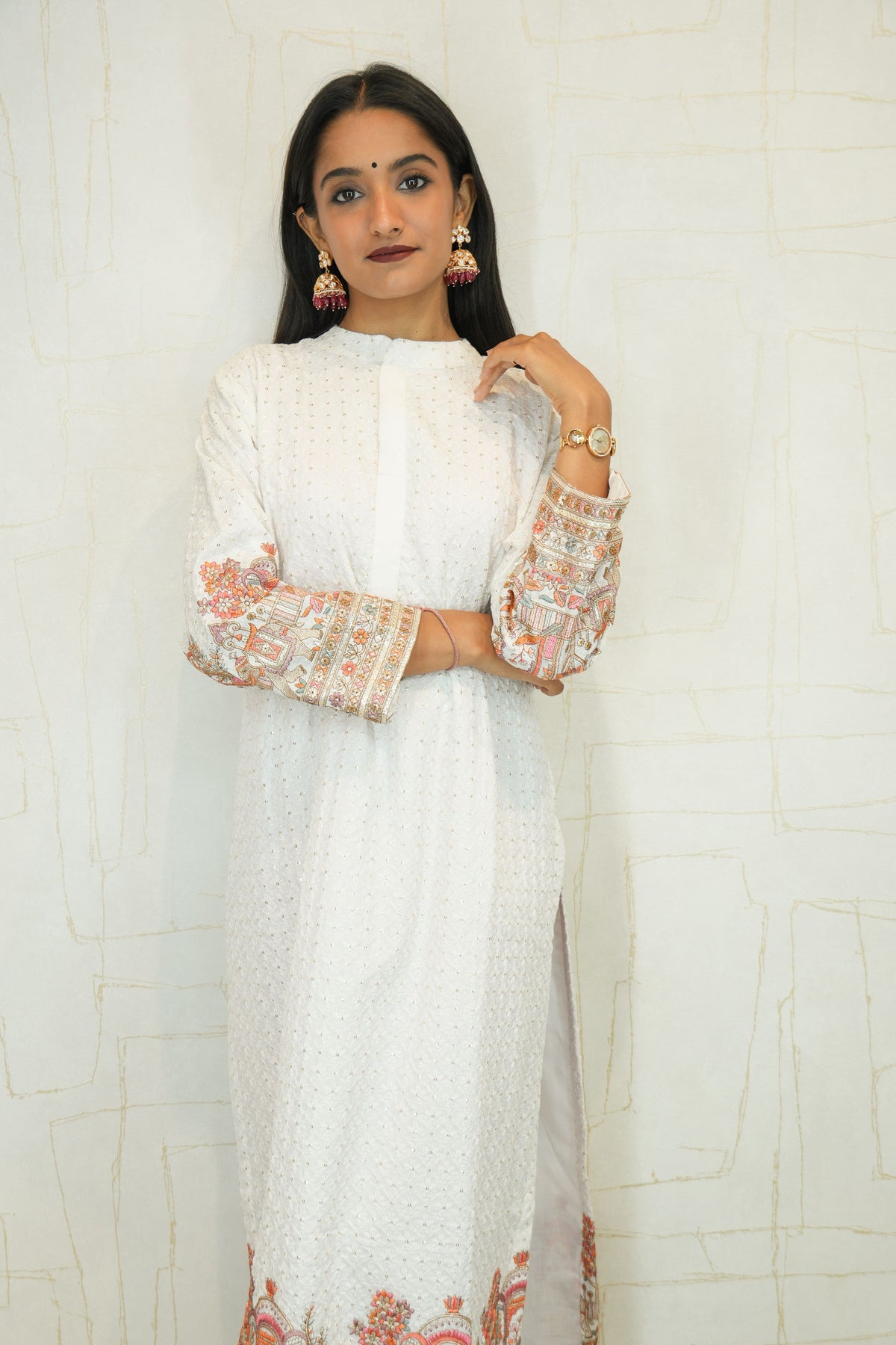 Elegant White Kurti (XXL)