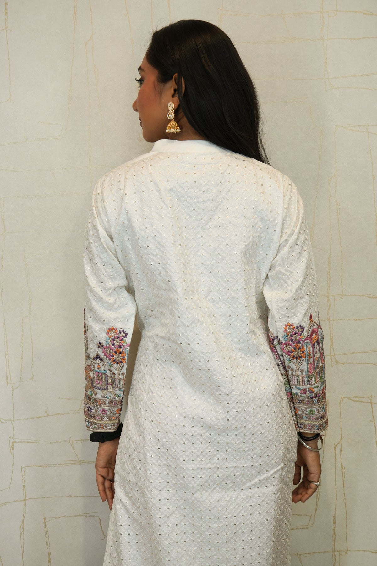Elegant White Kurti (XL)