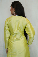 Pastel Yellow Handcrafted Sufee Embroidered Kurti Pant Set