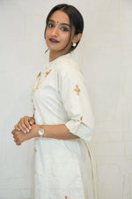 Off-White Handmade Sufee Embroidery Kurta