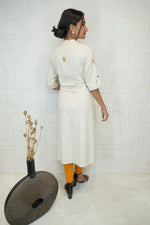 Off-White Handmade Sufee Embroidery Kurta