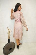 Blush Pink Embroidered Straight Kurti