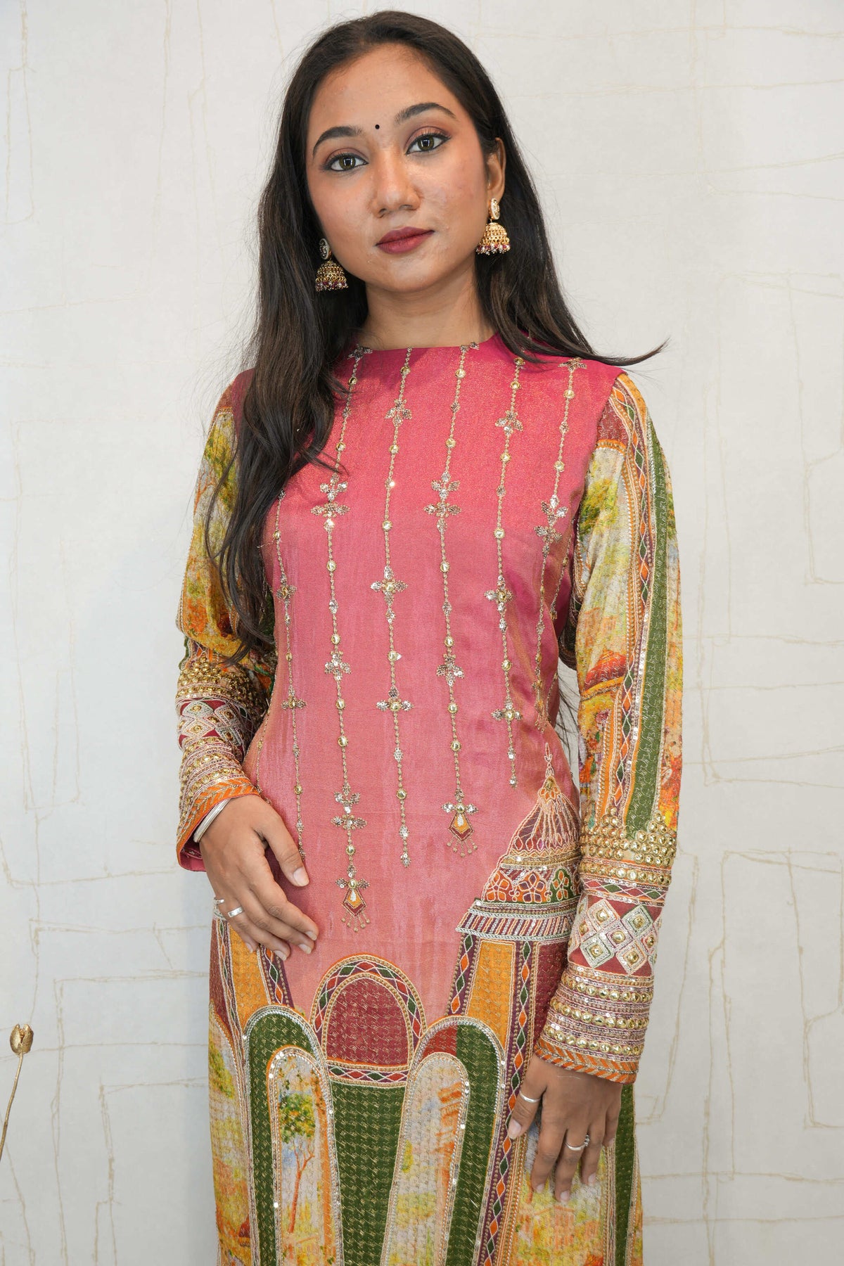 Embroidered Detailing Straight Kurti