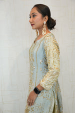 Women Embroidered Silk Blend Straight Kurta(Multicolor)