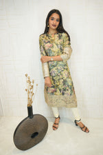 Olive Green Ready-to-Wear Ethnic Kurti