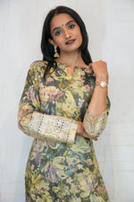 Olive Green Ready-to-Wear Ethnic Kurti