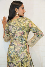 Olive Green Ready-to-Wear Ethnic Kurti