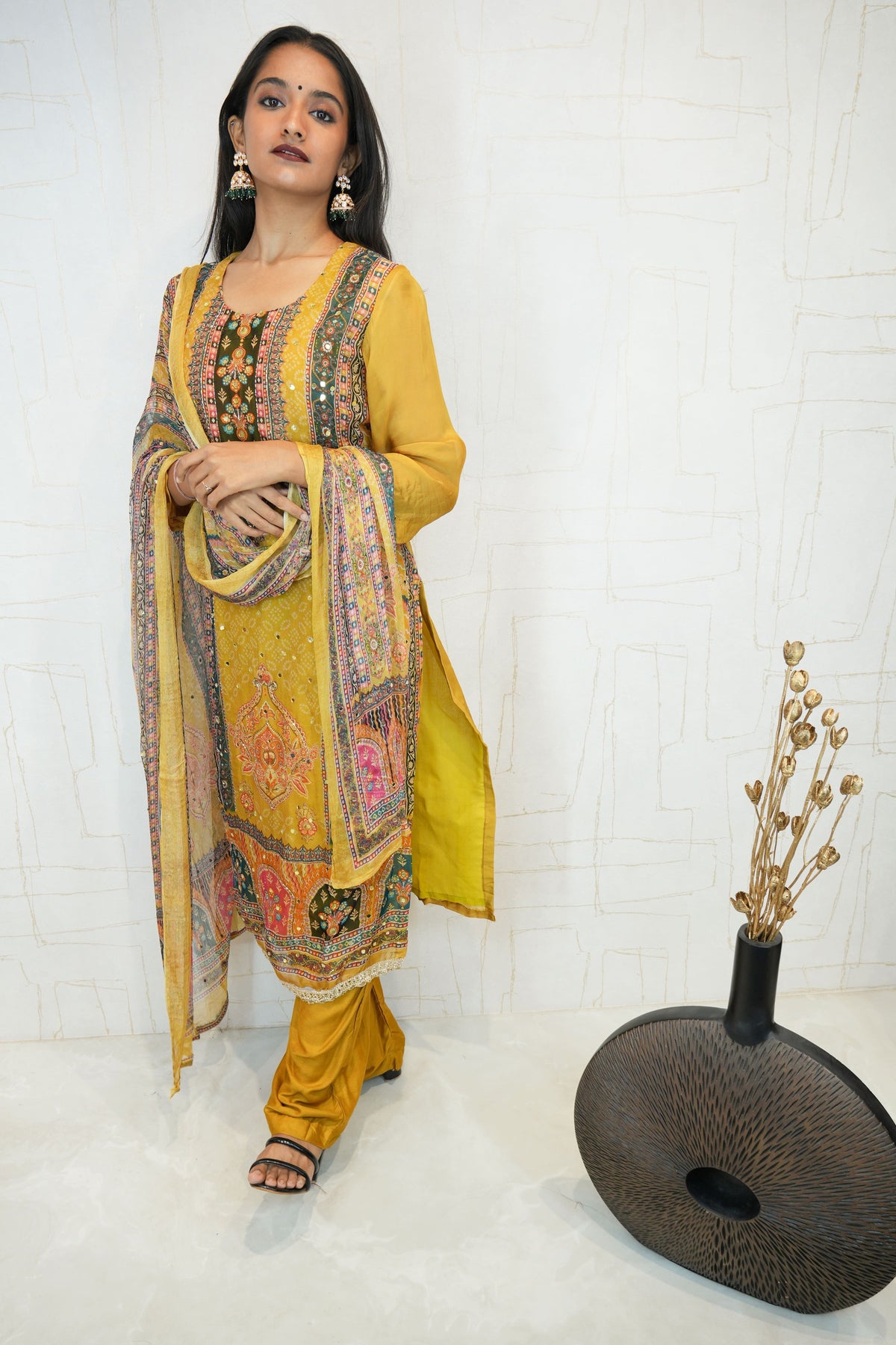 Traditional Embroidered Kurta Set