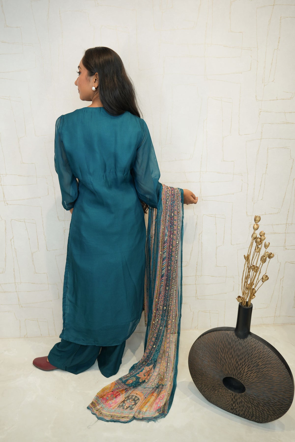 Traditional Embroidered Kurta Set