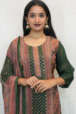 Traditional Embroidered Kurta Set (Black, Green, Mustard)