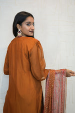 Traditional Embroidered Kurta Set (Black, Green, Mustard)