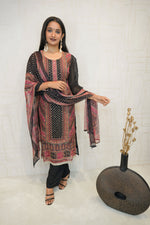 Traditional Embroidered Kurta Set (Black, Green, Mustard)