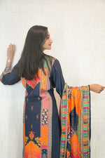 Deep Blue Traditional Embroidered Kurta Set