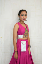 Handcrafted Navratri Lehenga Choli with Lehariya Dupatta