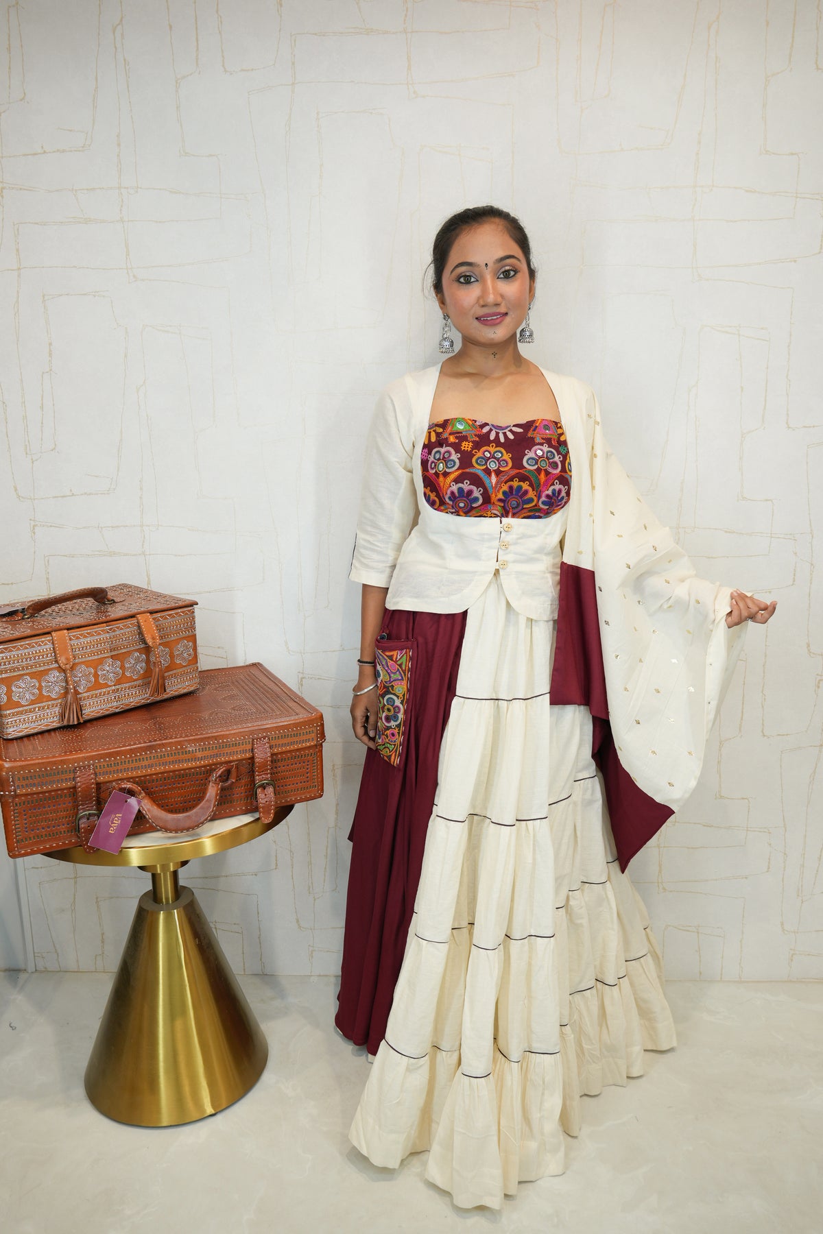 Handcrafted Kutchhi Embroidered Navratri Lehenga Set