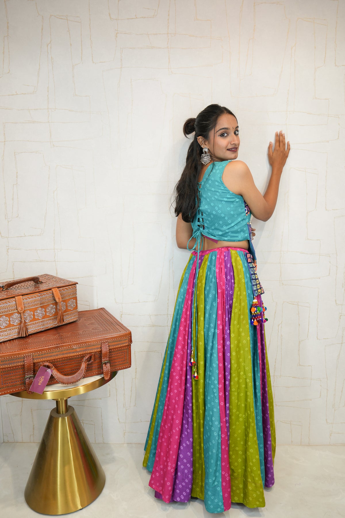 Vibrant Bandhani Navratri Lehenga Set