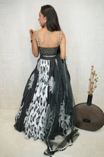 Embroidered Lehenga Set (Black)