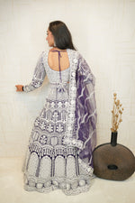 Embroidered Lehenga Set (Deep Violet)