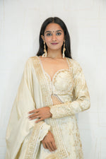Elegant Ivory Embroidered Lehenga Set