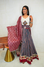 Handcrafted Kutchhi Embroidered Lehenga Set