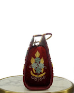 Kashmiri Handbag (Olive Green & Red)