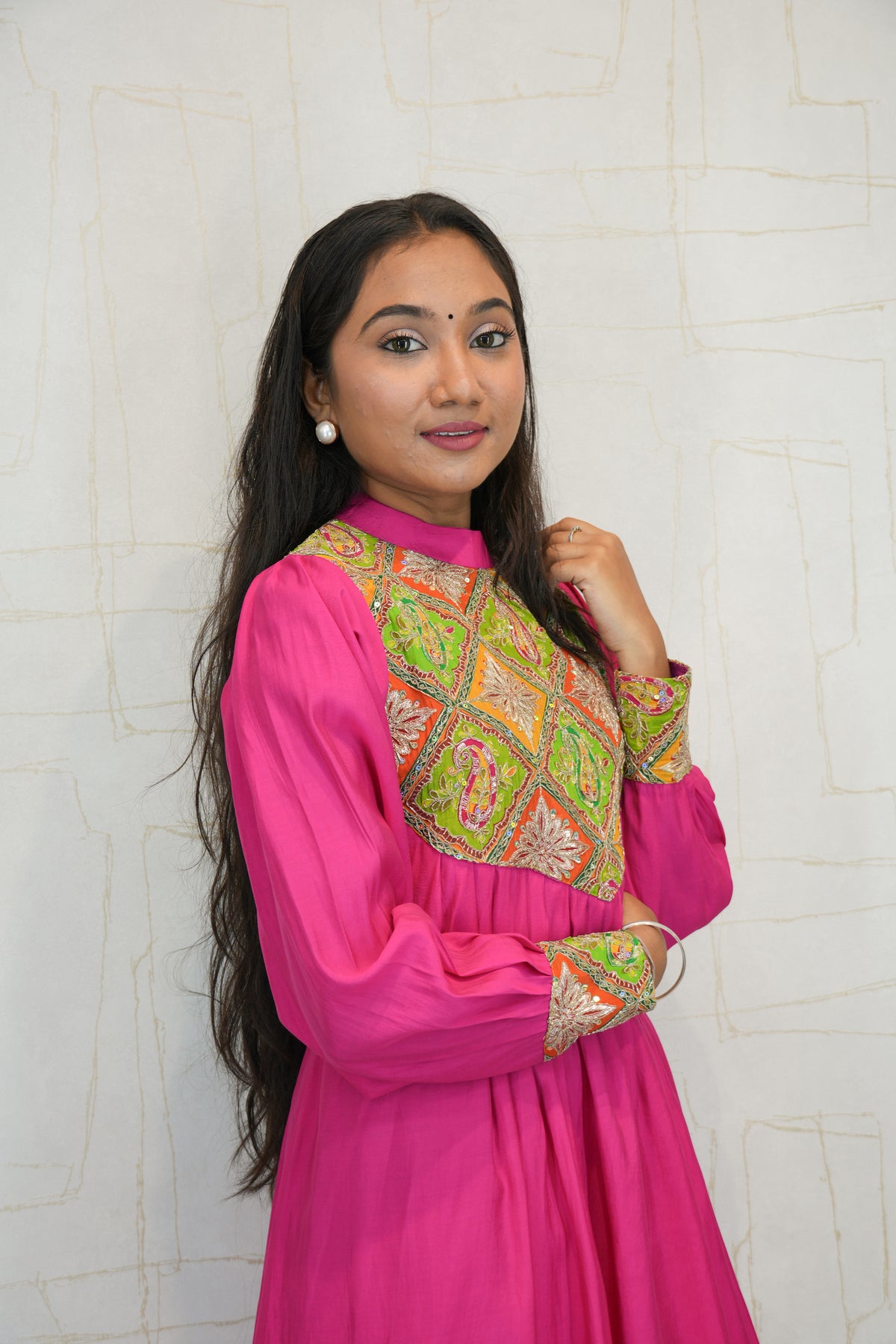 Embroidered Short Kurta with Pant Set