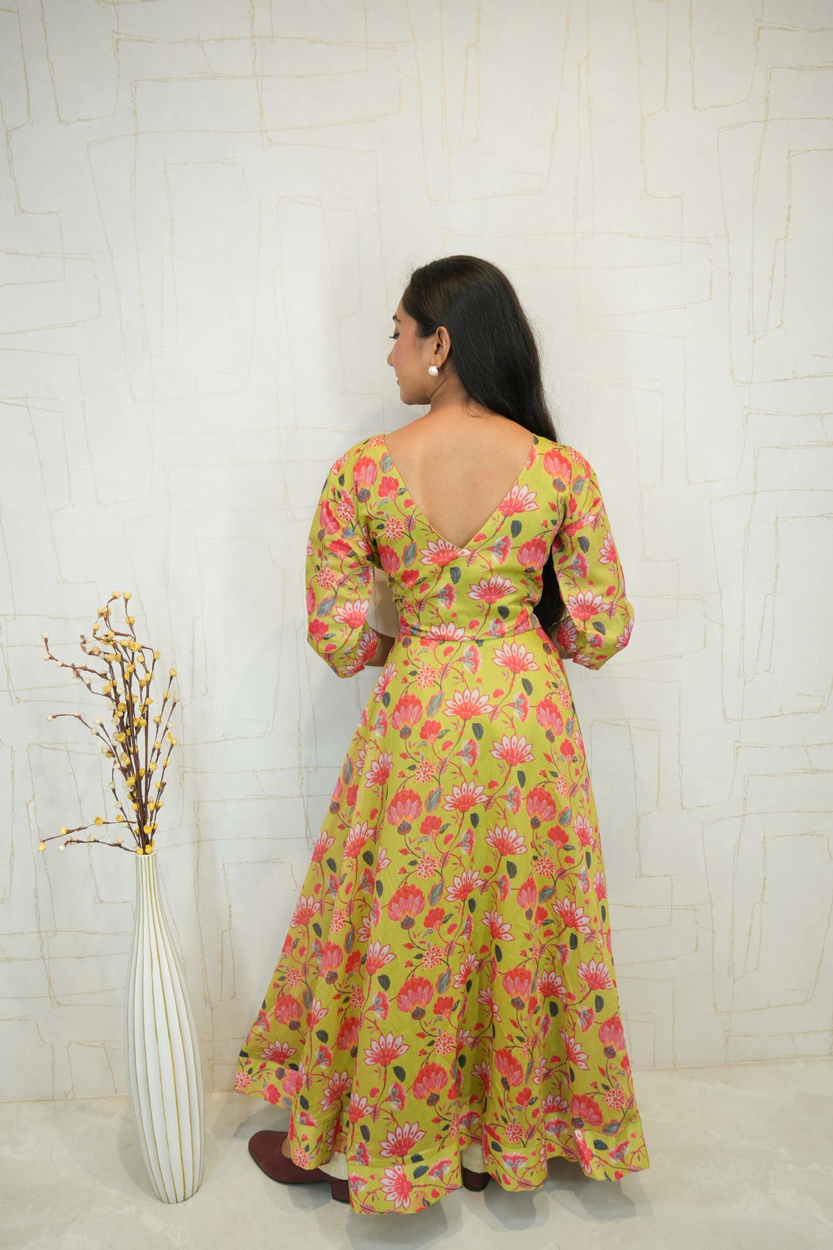 Floral Print Gown