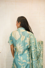 Aqua Blue Kurta Set with Dupatta