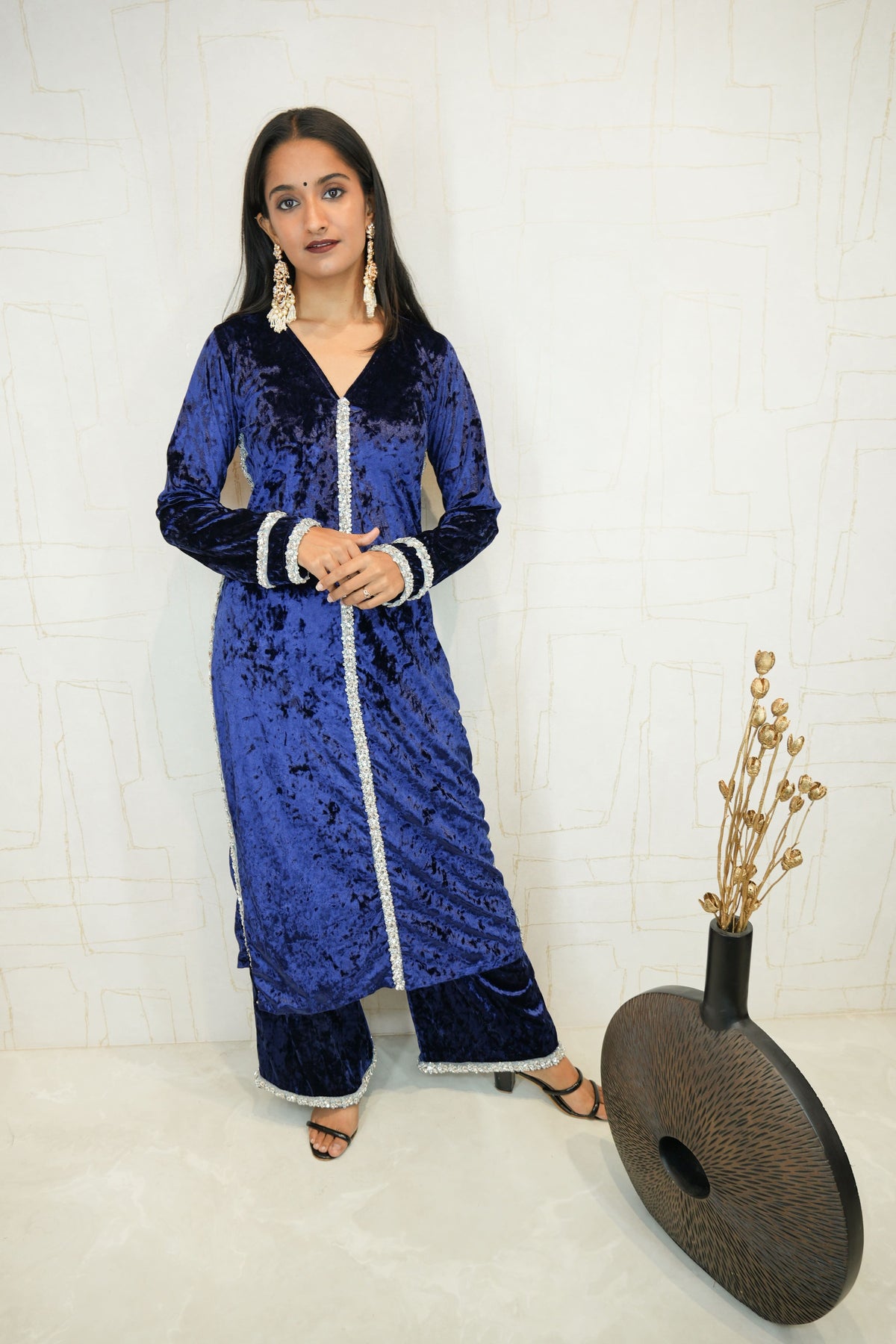 Regal Shine Luxury Long Kurti with Pant Set