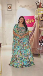 Floral Embroidered Lehenga Set with Shrug